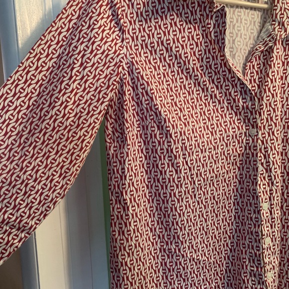 Liz & Co - Red and white Button down - Picture 2 of 5